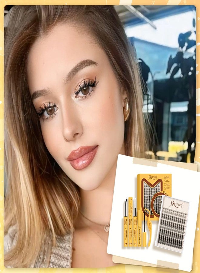 QUEWEL Fairy-Lash-Clusters Kit Cute Style, 144pcs Manga-Lash-Clusters Kit Mix10-18mm Wispy Natural Invisible Band Eyelash Clusters Kit for DIY Cluster Eyelash Extensions(Fairy 4 Set) - Image 2